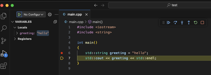 active debugger example