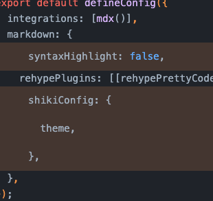 basic line highlighting